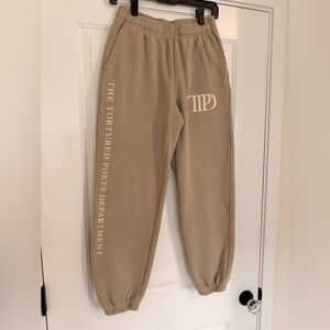 OFFICIAL Taylor Swift The Tortured Poets Department Beige Sweatpants (Size S)